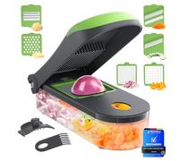 Ibergrif M521 Vegetable Chopper 6 in 1, Salad Potato Onion Chopper Multi-Functional, BPA Free, Dishwasher Safe, 1200ml, French Fry Potato, Vegetable Cutter Slam Chop for Vegetables Fruit