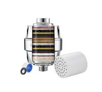 Ibergrif M91010 Shower Filter with Vitamin C for Hard Water, with Replaceable Cartridge to Remove Chlorine, Heavy Metals
