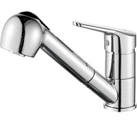 Ibergrif Pull Out Kitchen Mixer Tap Chrome - Dual Spray Modes, 150 cm Extenda