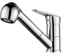 Ibergrif Roma - Kitchen Sink Mixer taps with Pull Out Spray Head, Chrome, Silve