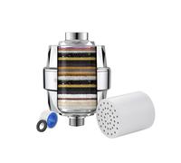 Ibergrif M91010 Shower Filter with Vitamin C for Hard Water, with Replaceable Cartridge to Remove Chlorine, Heavy Metals