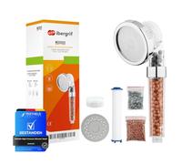 Ibergrif Shower Head High Pressure, Hard Water Filter, Anti-Limescale | 3 Modes Shower Head, High-Density Filtration, Water Saving Showerhead (Extra Filter Included) for Healthier Skin & Hair