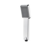 Ibergrif Shower Head, Square Handheld Anti-Limescale Shower Wand, Bathroom Shower Head with Chrome Finish, Standard Pressure, Silver, Universal G1/2 Connection, Model M20202