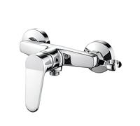 Ibergrif Shower Mixer Valve Wall Mounted, Shower Faucet Single Lever Shower Mixer Bar, with Shower Head Holder, Chrome Finished, Silver M12059-1