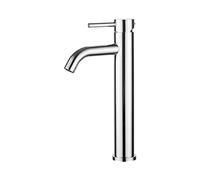 Ibergrif Tall Basin Mixer Tap, Bathroom Sink Mixer Tap, Countertop Sink Tap, High Rise Single Lever Stainless Steel M11203