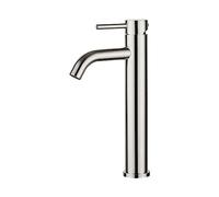 Ibergrif Tall Basin Mixer Tap, Bathroom Sink Mixer Tap, High Rise Single Lever Brushed Nickel, Stainless Steel M11203A