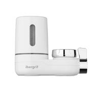 Ibergrif M91007 Water Faucet Filtration System, Tap Water Filter, Kitchen Purifier, Fits Standard Faucets (1 Filter Included)