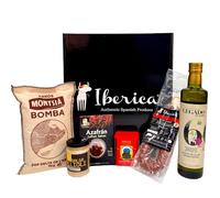 Iberica Spanish Produce Hamper with Rice, Saffron, Olive Oil, Sausage, Salt, and Bomba Rice