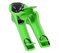 iBert Front Mounted Child Seat - Green - Comfortable Child’s Bike Seat for Sunny and Rainy Days - Baby’s Bike Seat with a Secure Harness and Height Adjustable Foot Cups for Family Biking Adventures.