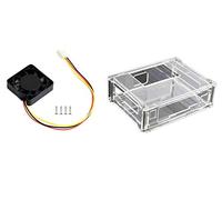IBest Acrylic Clear Case with Dedicated DC 5V-12V Cooling Fan 3PIN Reverse-proof Connector for NVIDIA Jetson Nano Developer Kit