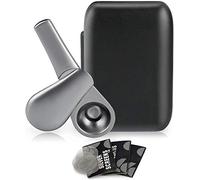 IBEST Metal Smoking Pipe, Zinc Alloy Tobacco Pipe Portable Pipe Set Special Design with Magnet, with 3 Pack of Gold Metal Screen and Gift Box (Gun Metal Black)