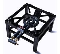 iBest UK Cast Iron Steel Catering Stove | Key Burners | Outdoor LPG Black Cooker (Double Key)