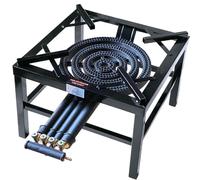 iBest UK Cast Iron Steel Catering Stove | Key Burners | Outdoor LPG Black Cooker (Four Keys)