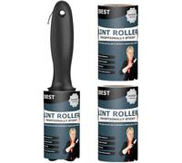iBest UK Lint Rollers For Pet Hair, Clothes, Carpet | Sticky Flint Fluff Dust Lint Remover | Pack of 3 Reusable Refills (300 Sheets)