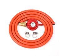 Ibest Uk Patio Gas Regulator 27mm Clip On With 2M Hose + 2 Clips Fits Calor Flogas