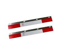 IBESTWOLF 2PCS 24" x 3" Aluminum Mud Flap Hanger Top Flap Plate Reflector for Semi Truck Trailer, Straight Type