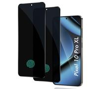 IBETEK Tempered Glass for Google Pixel 10 Pro XL, [Fingerprint ID Compatible] [2 Pieces] Privacy Screen Protector Anti Spy 3D Screen Protector Cover