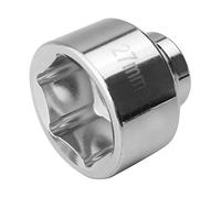 Ibetter 27mm 6-Point Socket, Low Profile Oil Filter Wrenc, 3/8" Drive Heavy Duty Oil Filter Cap Removal Tool for Mercedes-Benz A-Class,Ford,Renault,Nissan,Dodge,Hyundai,Kia,Mini,Fiat. (Silver)