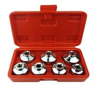 iBetter Heavy Duty 7-Piece Oil Filter Cap Wrench Tool Kit Can Last for Ever Includes 24mm,27mm,29mm,30mm,32mm,36mm,38mm Socket Set Compatible with Mercedes Benz, VW, BMW and More Oil Filter Housing