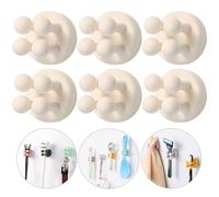 iBetterLife Self-adhesive Silicone Hook Holders - 5Pcs Mounted to Wall for Clipping Hanging Toothbrush Razor Towel Key Plug Cable, Utility Holders for Kitchen Bathroom Home Office Dorm Room Essentials