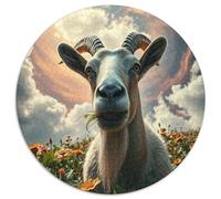 Ibex 1000 Piece Round Puzzle Animals Das Tier Relaxing Home Decor Puzzle Stress Relief for Adults & Kids 1000pcs (67.5x67.5cm)