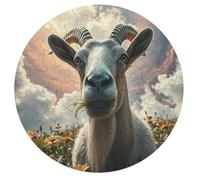 Ibex 68 Piece Round Puzzle Wildlife Animal Shape Relaxing Brainteaser for Adults & Kids Family Bonding Activity Stress Relief Home Decor Gift Idea 68 PCS