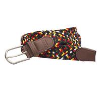 Ibex England | Repreve Woven Stretch Belt | Made from Recycled Plastic Bottles | Sustainable & Eco-Friendly | Dark Green Multicolour | Size 38-42"