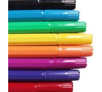 IBEX MART Jumbo Chunky Fibre Pens - Thick, Easy Grip Colourful Felt Tip Markers (8)