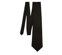 IBEX MART Men's Plain Black Tie & Clear Glasses. Perfect For Funerals, Weddings, Interviews, Formal Business Attire, Fancy party.