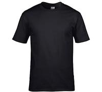 IBEX MART Plain Cotton Black T Shirts Mens, Crew Neck Short Sleeve T Shirts Workwear Gym T Shirts, XL Large