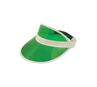 IBEX MART Unisex 80s Style Neon Sun Visor Hat Green Golf Cap Golfer Headband Neon Tennis Stag Poker Party Hat