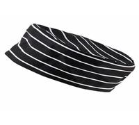 IBEX Polycotton Plain Skull Caps Professional Catering Hat for Chefs, Cooks, Bakers, Mens and Womens, Black White Stripe (Pack of 5)
