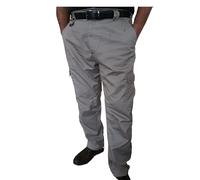 IBEX S3 PRO Men's Elasticated Waist Workwear Trousers, 6 Multi-Functional Pockets, Grey, 40 Long