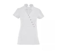 IBEX TN5FR Frock Beauty Tunic for Spa & Salon | Back Zipper Beautician Uniform for Nail & Massage Therapists | Health Workwear, White, Size 18