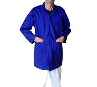 IBEX Unisex-Adult Poly Cotton Lab Coat for Technician Food Laboratory Warehouse Workwear Doctors Students Lab Work, Royal Blue, M
