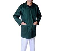 IBEX Unisex-Adult Poly Cotton Lab Coat for Technician Food Laboratory Warehouse Workwear Doctors Students Lab Work, Forest Green, 3XL