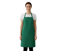 IBEX Unisex Bib Apron - No Pocket, Professional Kitchen Apron for Chefs, Waiters, Cooks, Bar Staff, Catering, Forest Green