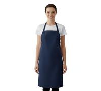 IBEX Unisex Bib Apron - No Pocket, Professional Kitchen Apron for Chefs, Waiters, Cooks, Bar Staff, Catering, Navy Blue