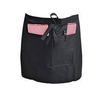 IBEX Unisex Short Short Waist Apron with 3 Pocket, Professional Kitchen Apron for Chefs, Waiters, Cooks, Bar Staff, Catering, Black