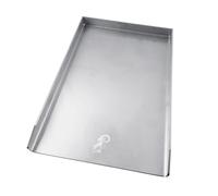 IBEX Universal Solid Stainless Steel Grill Plate 45 x 30 cm, Silver