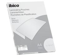 Ibico Basics Laminating Pouches A4, 150 Micron (2x75), Water Resistant, Rounded Corners, Crystal Clear Gloss Finish, Pack of 100 - Premium Quality & Long Lasting Document Protection, 627308