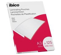 Ibico Matt A3 Laminating Pouches 250 Micron 627324