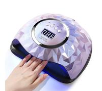 iBigLY Gel UV LED Nail Lamp, 256W UV LED Nail Dryer for Gel Polish with 4 Timer Settings, Auto Sensor and LCD Touch Screen, Professional Gel Polish Light Curing Lamp for Salon and Home Use (Purple)