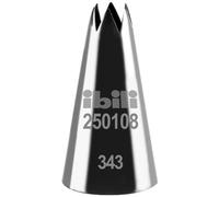 IBILI 250108 Star Piping Nozzle, Stainless Steel, Silver, 8 mm