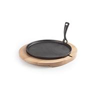 IBILI - 627030 - Cast Iron Dish + Wooden Base, 30 Cm