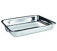 Ibili 651440 - Rustidera Clásica INOX con asas metálicas abatibles 40x28x7 cm