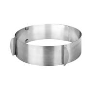 Ibili Pastry Ring Adjustable 16-30 cm of Stainless Steel, Silver, 17 x 17 x 7 cm