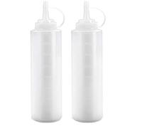IBILI 773904 Plastic Squeeze Bottle, White, 400 ml (Pack of 2)