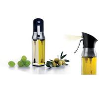 Ibili Double Vinegar/Oil Sprayer Prisma 200 ml, Stainless Steel, Black/Transparent/Silver, 9 x 6 x 20 cm