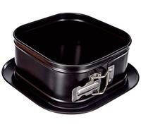 Ibili Springform Set Square with Extra Base 17x17 cm, rolled steel plate, Black, 17 x 17 x 8 cm